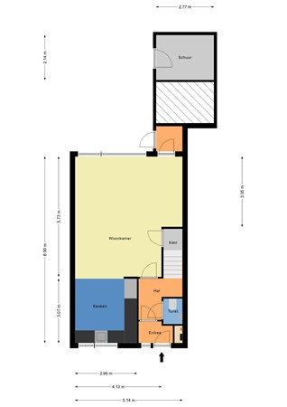 Floorplan - Ganzerik 43, 2954 AA Alblasserdam